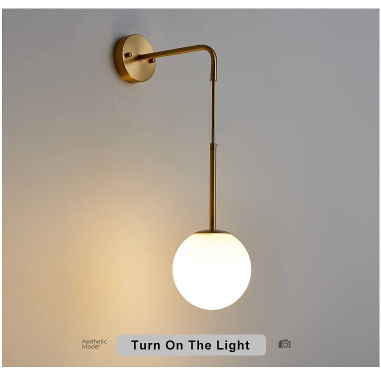 Glass Ball Globe Wall Lamp