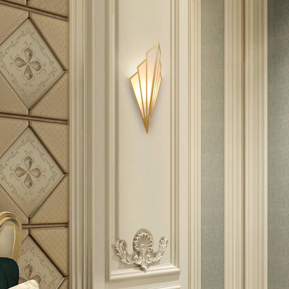 Linen Scalloped Wall Lamp
