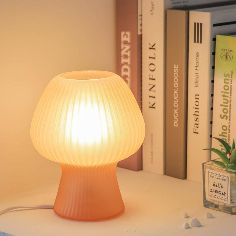 Glass Tulip Design Night Table Lamp