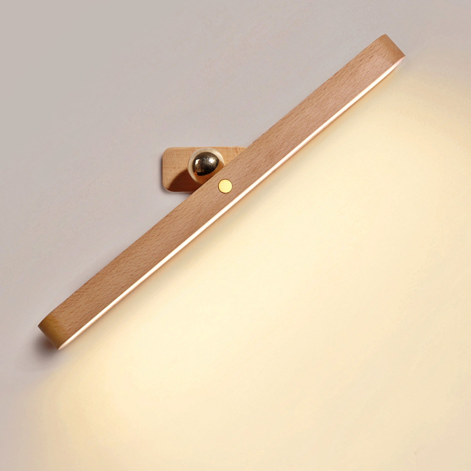 Wooden Long Bar Touch Wall Lamp