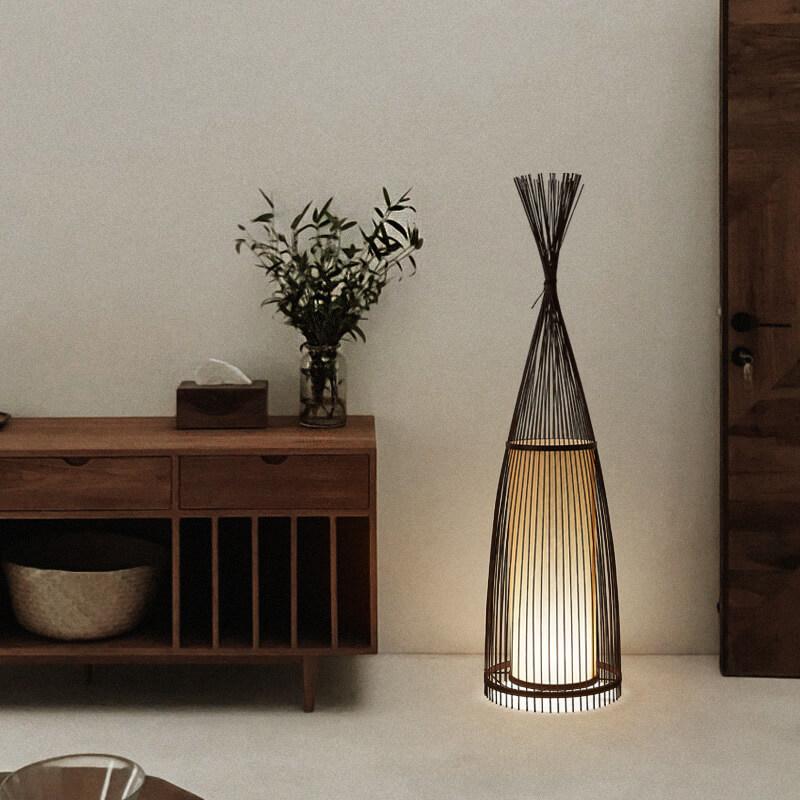 Bamboo Hut Floor Lamp