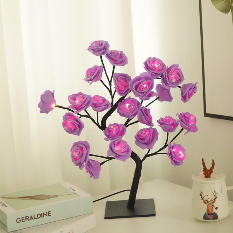 24 Simulation Rose Tree 24-Light Table Lamp