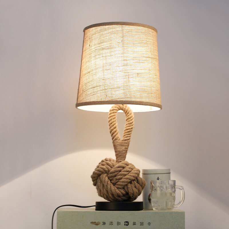 Fabric Twine Knot Table Lamp