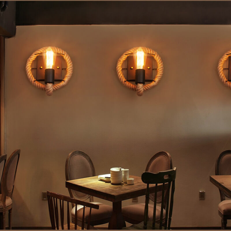 Hemp Rope Design Wall Lamp