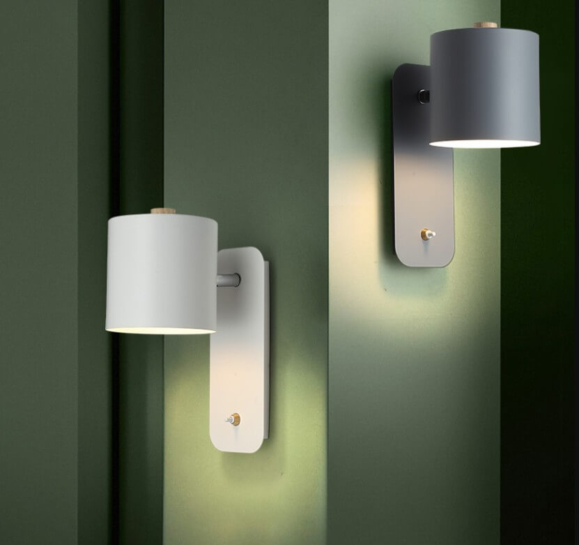 Macaron Cylinder Shape Rotatable Wall Lamp