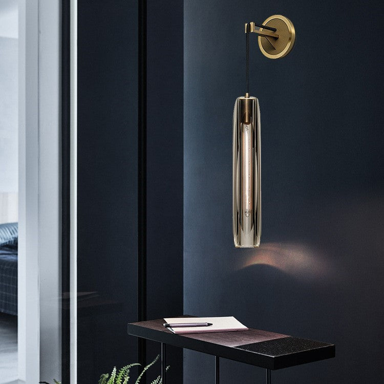Personality Full Copper Crystal Wall Lamp