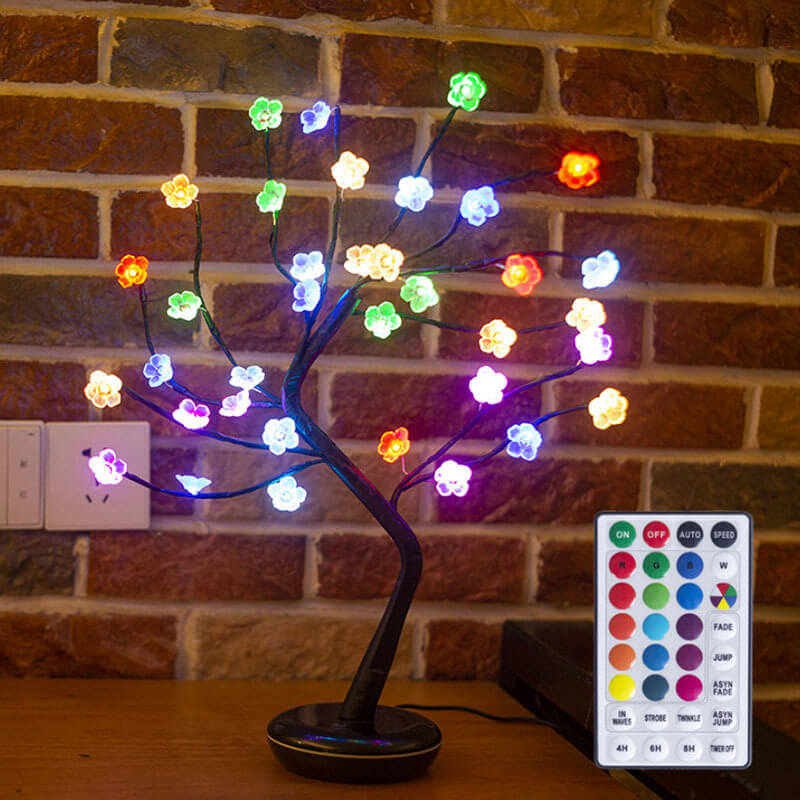 Bonsai Tree Plum Blossom Table Lamp