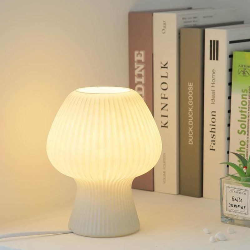 Glass Tulip Design Night Table Lamp