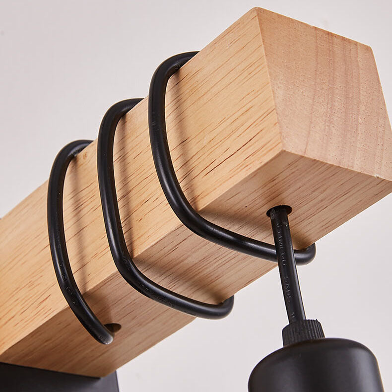 Wood Arm Wall Lamp