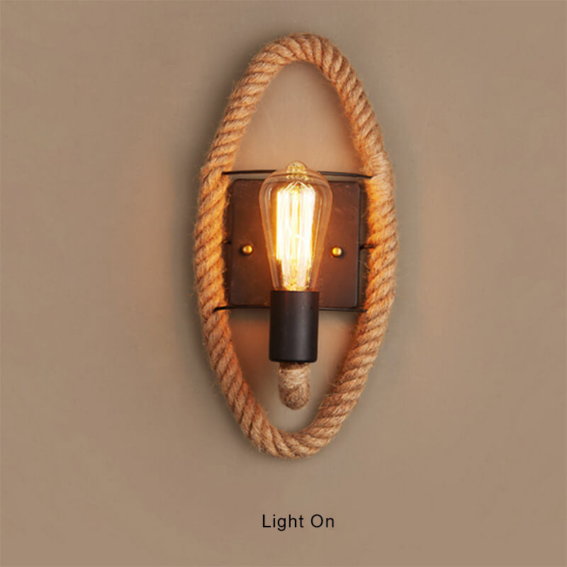 Hemp Rope Design Wall Lamp