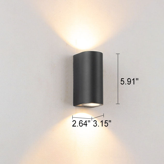 Aluminum Glass Cylinder 2-Light Outdoor Light