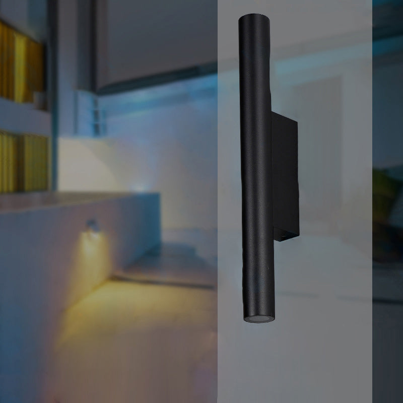 Long Cylinder Rectangle Aluminum Outdoor Light
