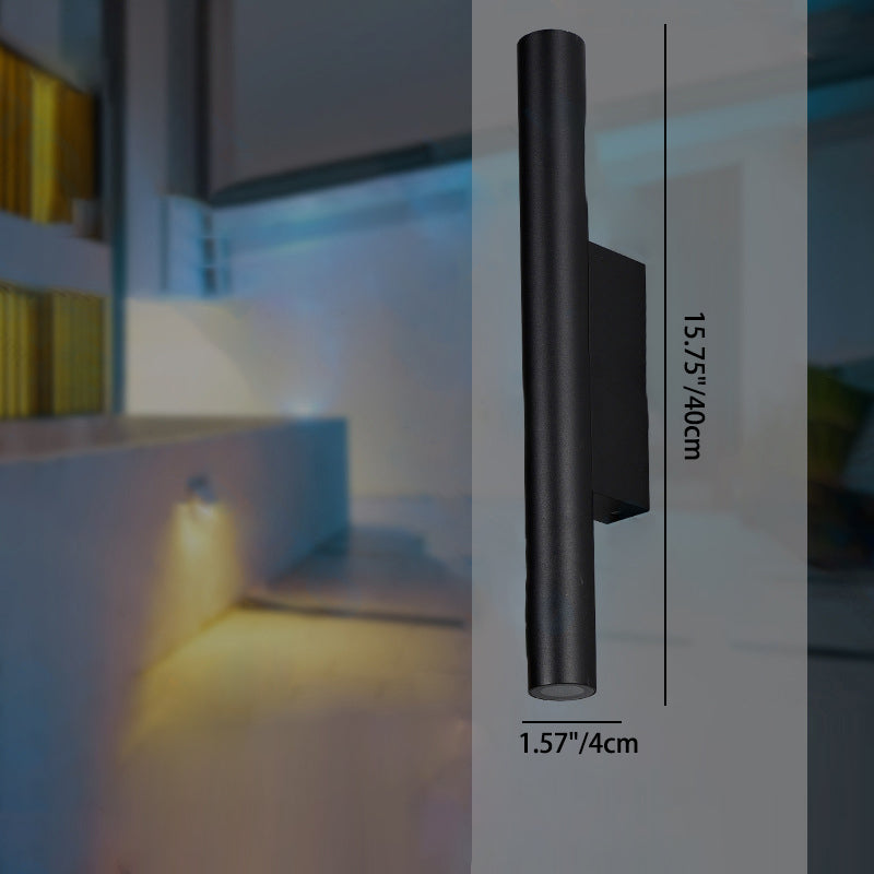 Long Cylinder Rectangle Aluminum Outdoor Light