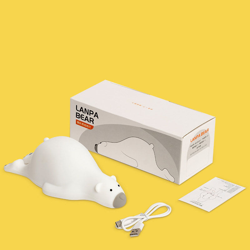 Cartoon Lazy Bear Silicone Table Lamp