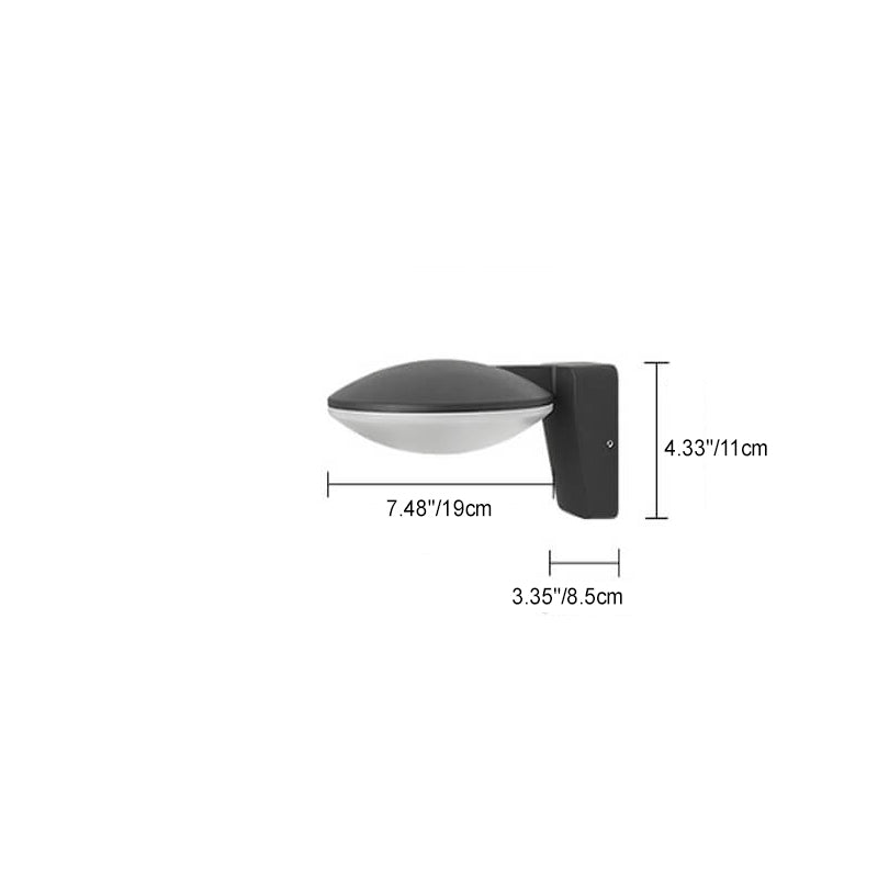 Oval Aluminum Acrylic Garden Outdoor Light