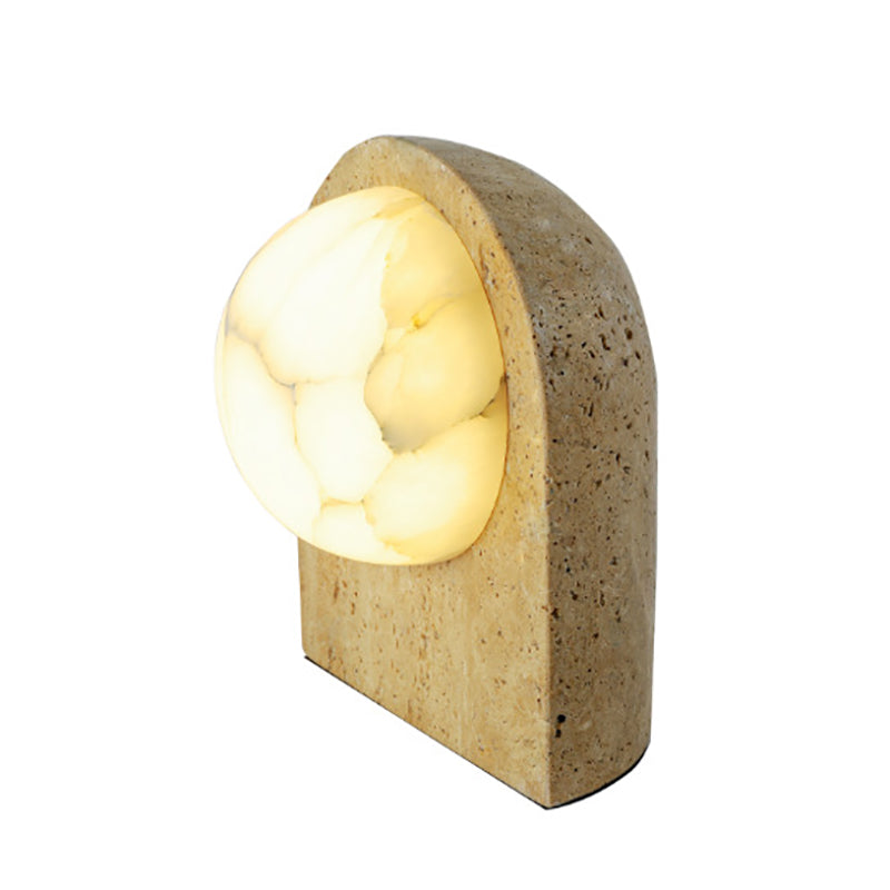 Oval Stone Living Room Table Lamp