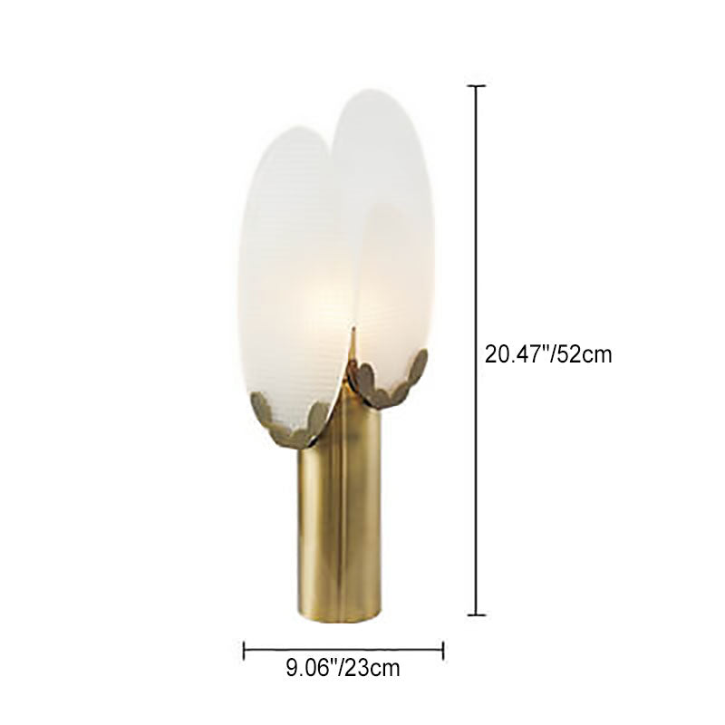Transparent Oval Glass Sheet Table Lamp