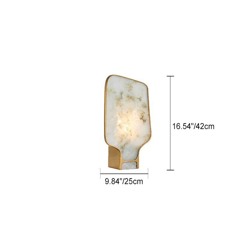 Irregular Marble Hardware Edge Table Lamp