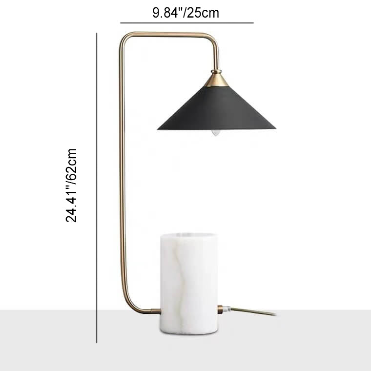 Column Marble Iron Table Lamp