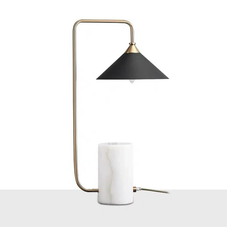 Column Marble Iron Table Lamp