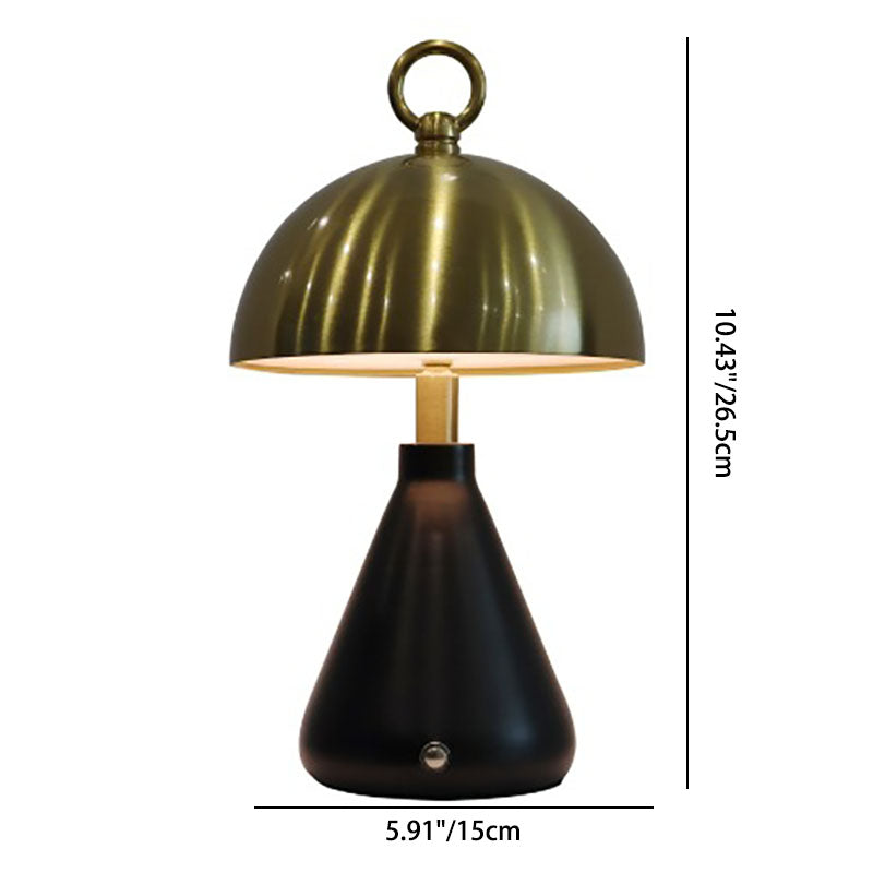 Portable Round Mushroom Cone Table Lamp