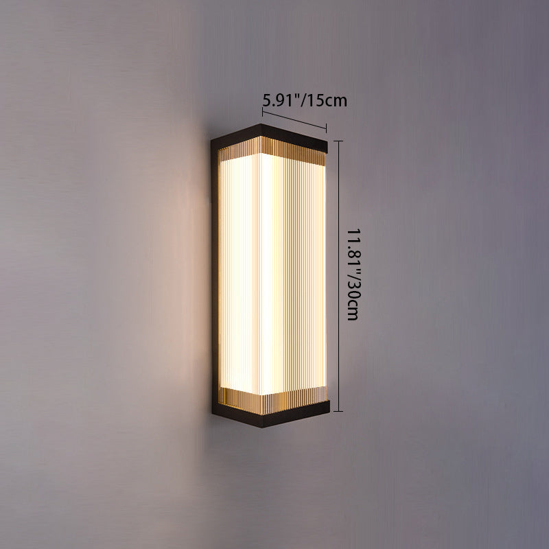 Rectangular Stainless Steel Acrylic Outdoor Light