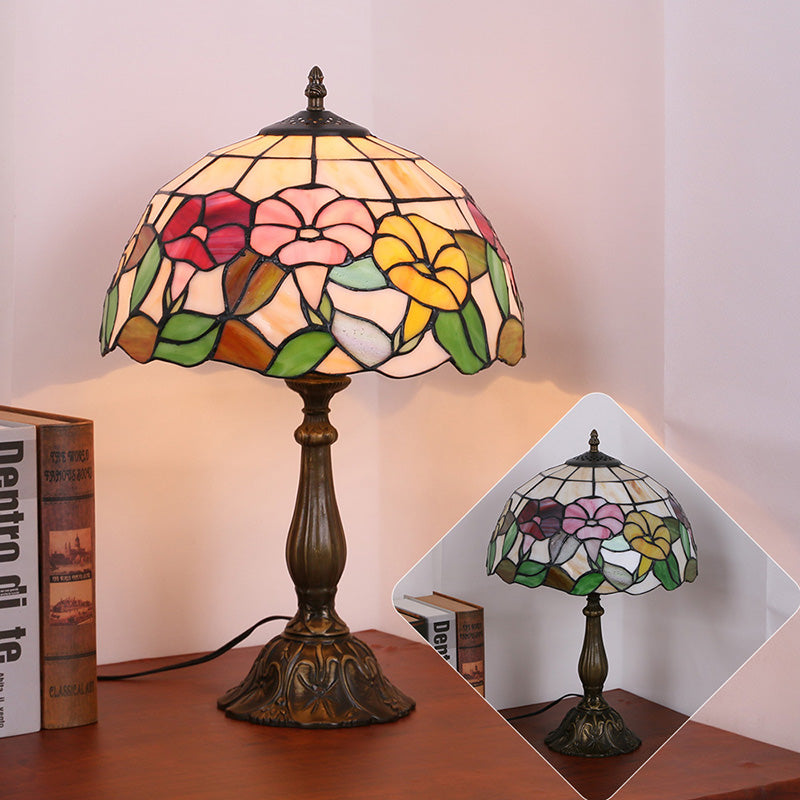 Morning Glory Stained Glass Table Lamp