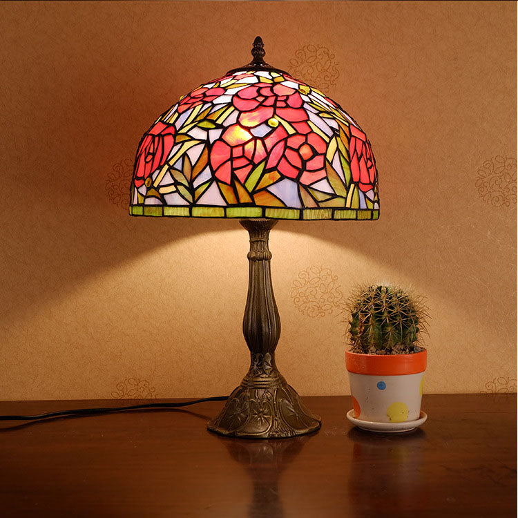 Romantic Resin Roses Table Lamp