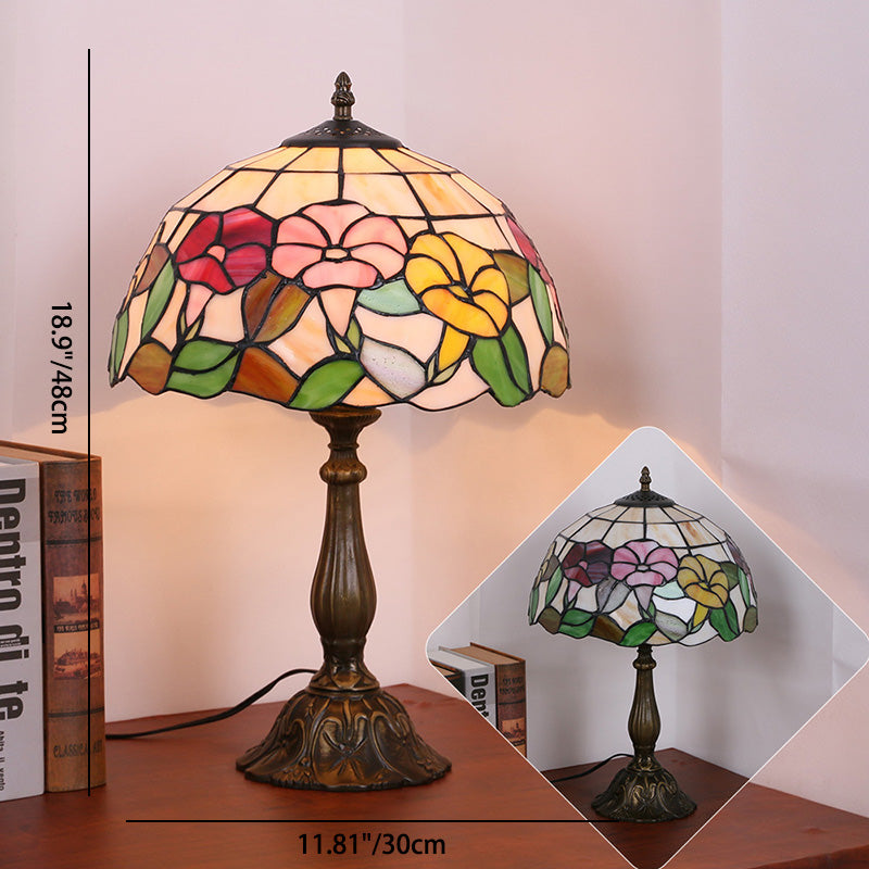 Morning Glory Stained Glass Table Lamp