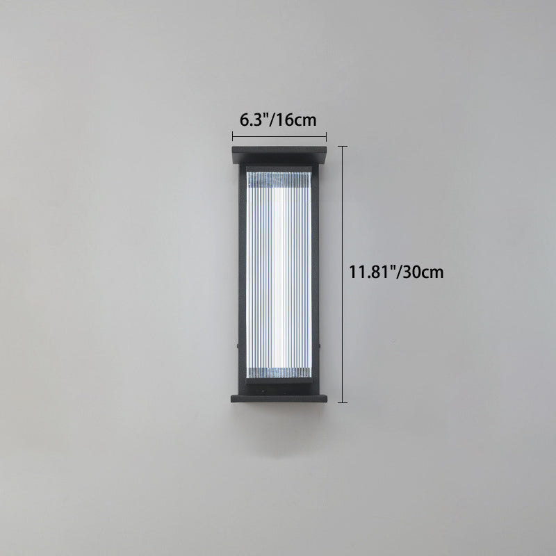 Rectangular Stainless Steel Acrylic Outdoor Light