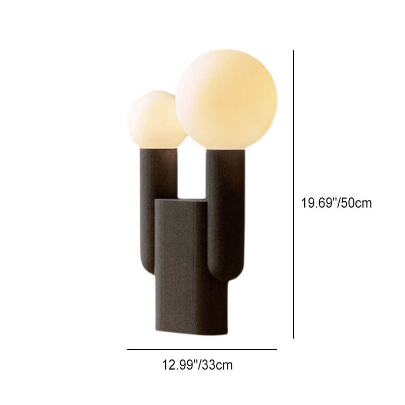 Double-Headed Ball Resin Table Lamp
