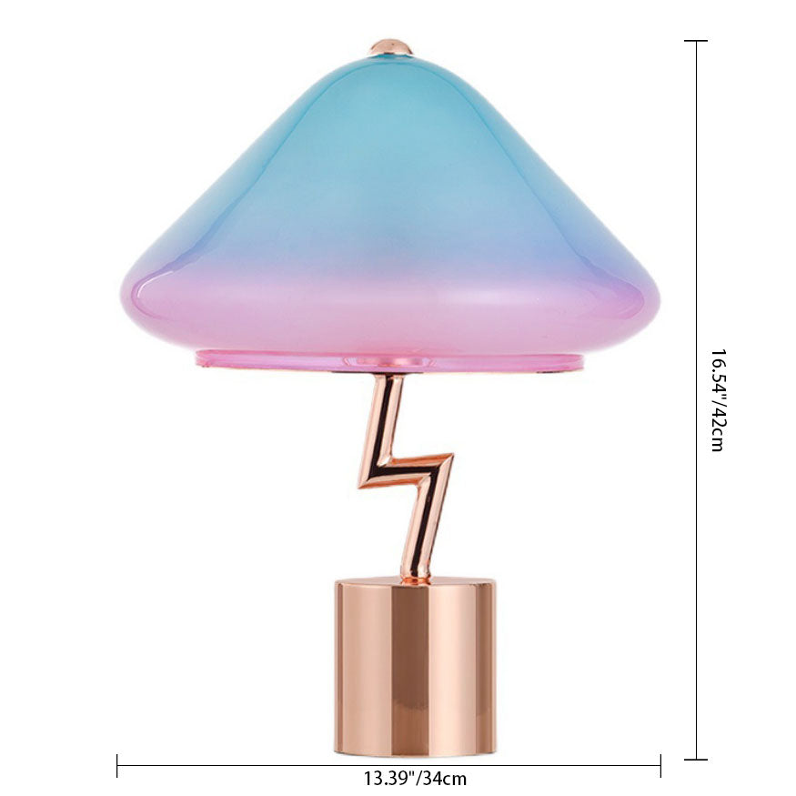 Mushroom Glass Iron Table Lamp