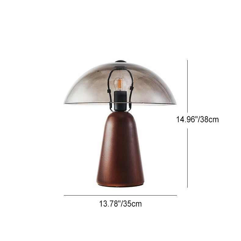Eclectic Clear Glass Dome Table Lamp