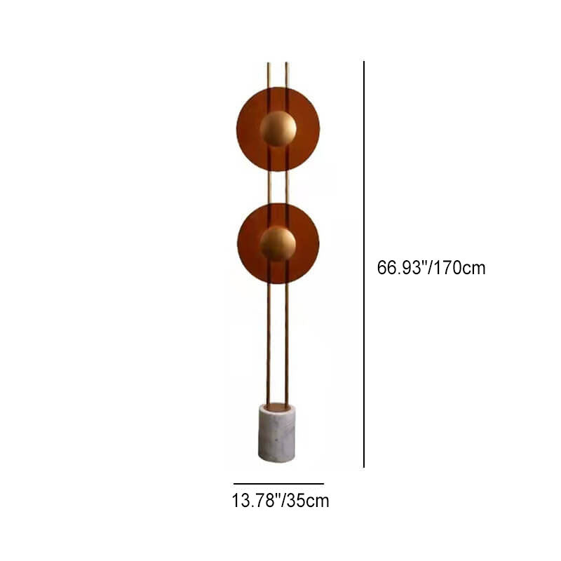 Hardware Disc Marble Floor Lamp