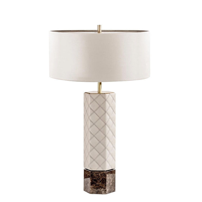 Cylindrical Circular Hexagonal Column Table Lamp