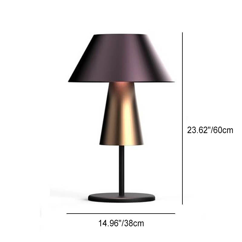 Drum Cone Fabric Iron Table Lamp