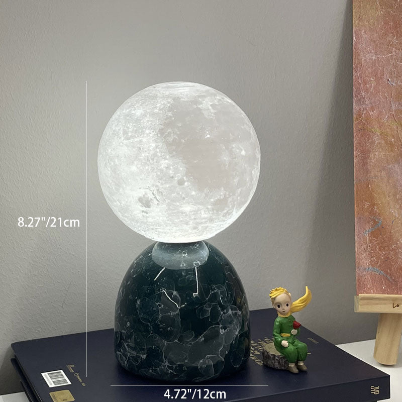 3D Printed Moon Ceramic Table Lamp
