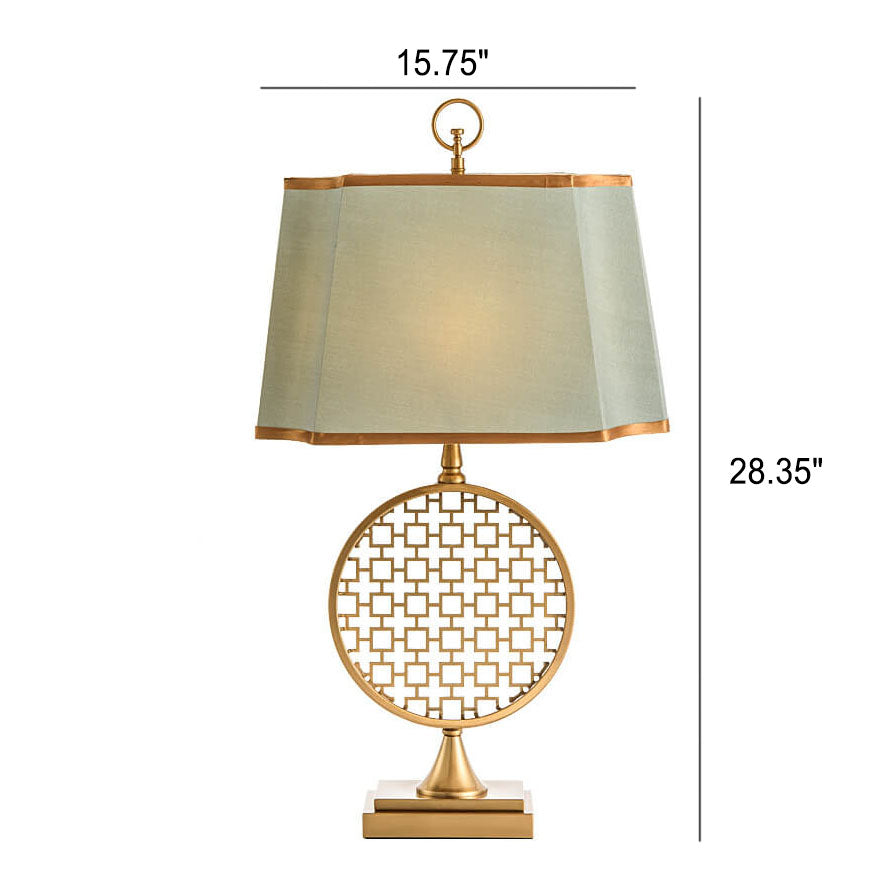 Fabric Circle Table Lamp