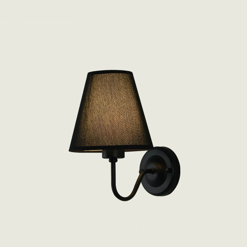 Fabric Bell Bend Arm Wall Lamp