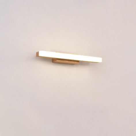 Wooden Long Strip Vanity Wall Lamp