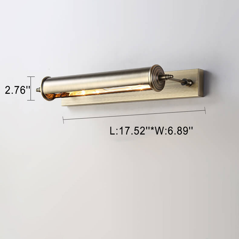 Bronze Iron Column Bar Wall Lamp