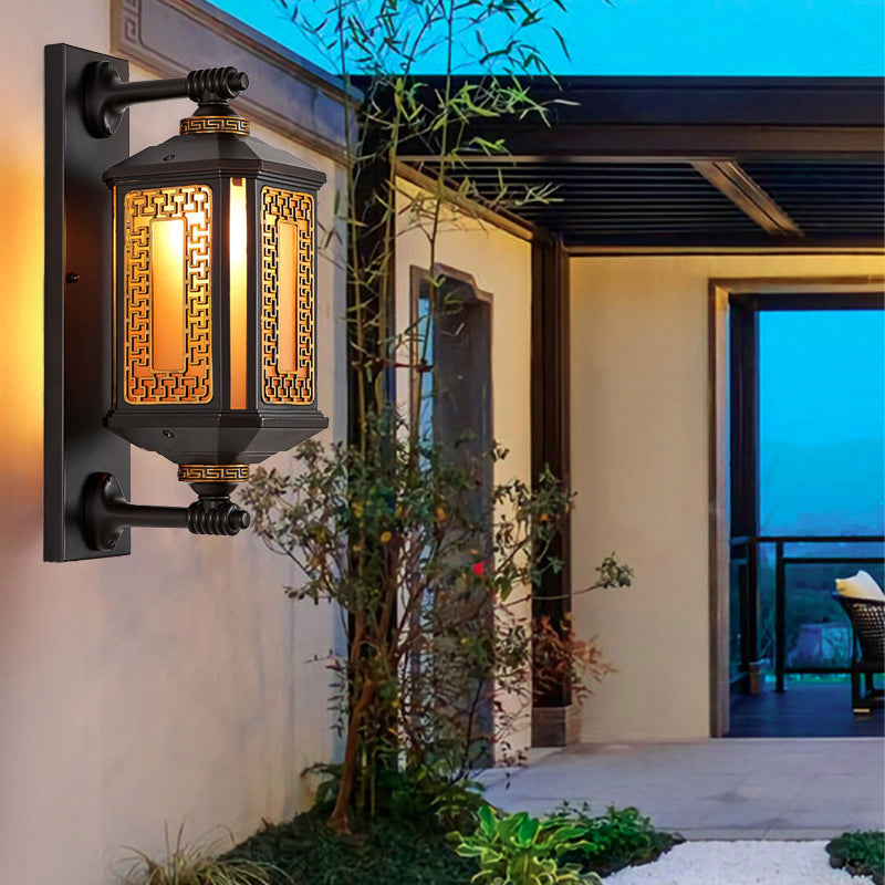 Aluminum Glass Cylinder 1/2 Outdoor Light