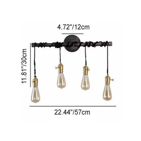 Water Pipes Strip 1/4 Wall Lamp