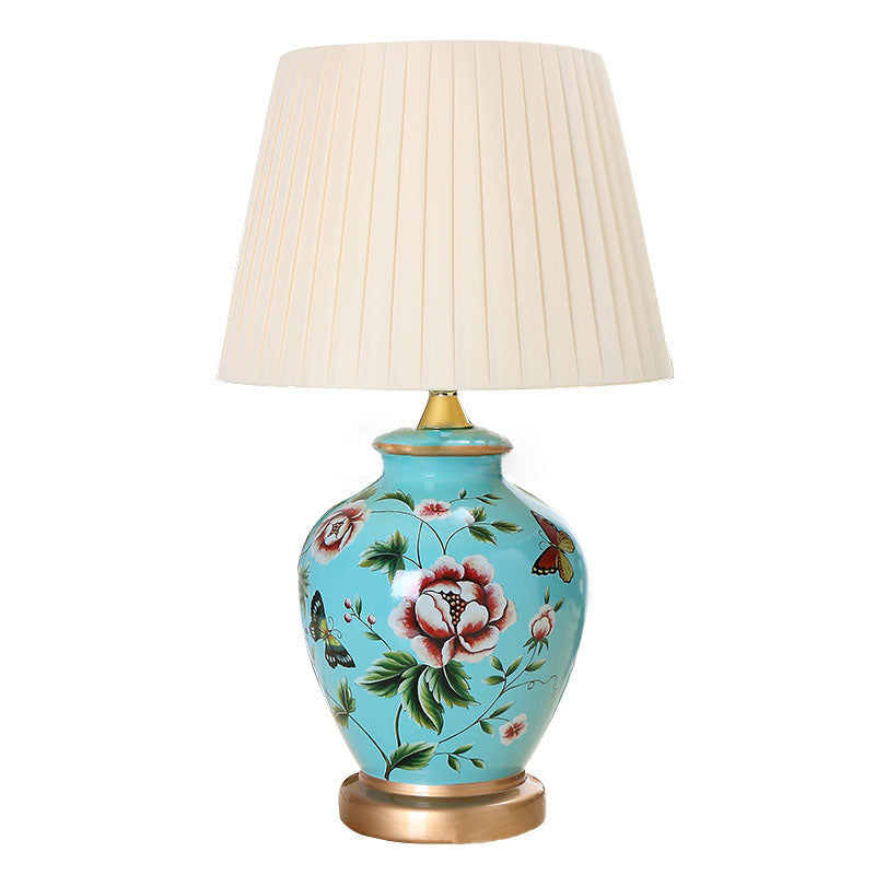 Bird Vase Ceramic Fabric Table Lamp