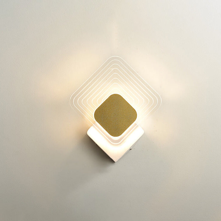 Gold Geometric Acrylic Wall Lamp