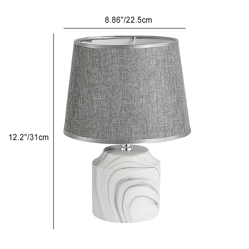 Cylinder Vase Ceramic Fabric Table Lamp