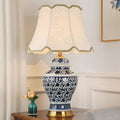 Vase Trapezoidal Ceramic Fabric Table Lamp