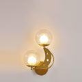 Glass Globe Lampshade Moon 2-Light Wall Lamp