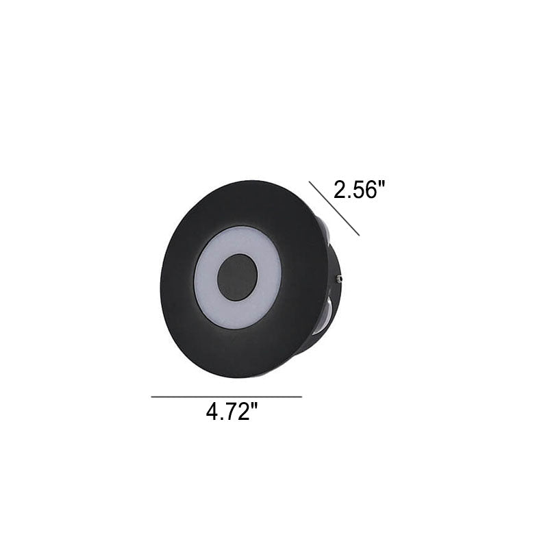 Black Round Aluminum Indoor Outdoor Light