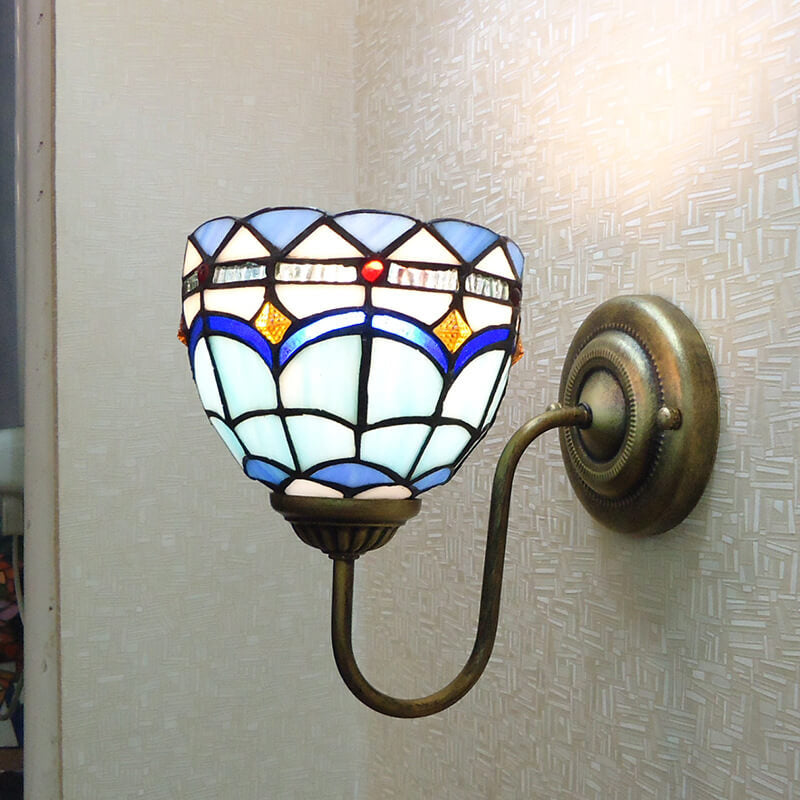 Resin Glass Flower Shape Wall Lamp
